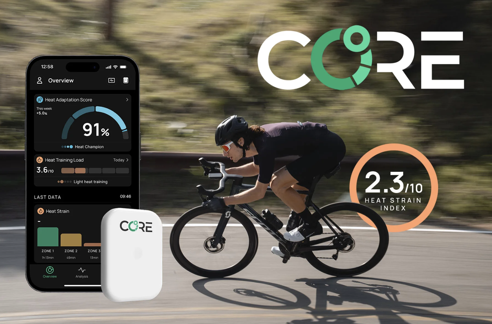 Core body temp sensor